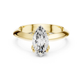 Marquise-Cut Diamond Fine-Band Solitaire Ring in yellow gold, view 1