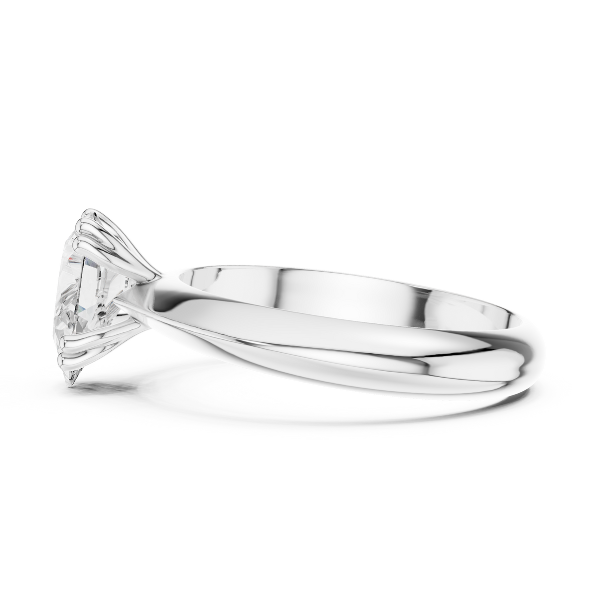 Pear-Cut Diamond Solitaire Ring in white gold, view 12
