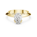 Pear-Cut Diamond Solitaire Ring in yellow gold, view 1