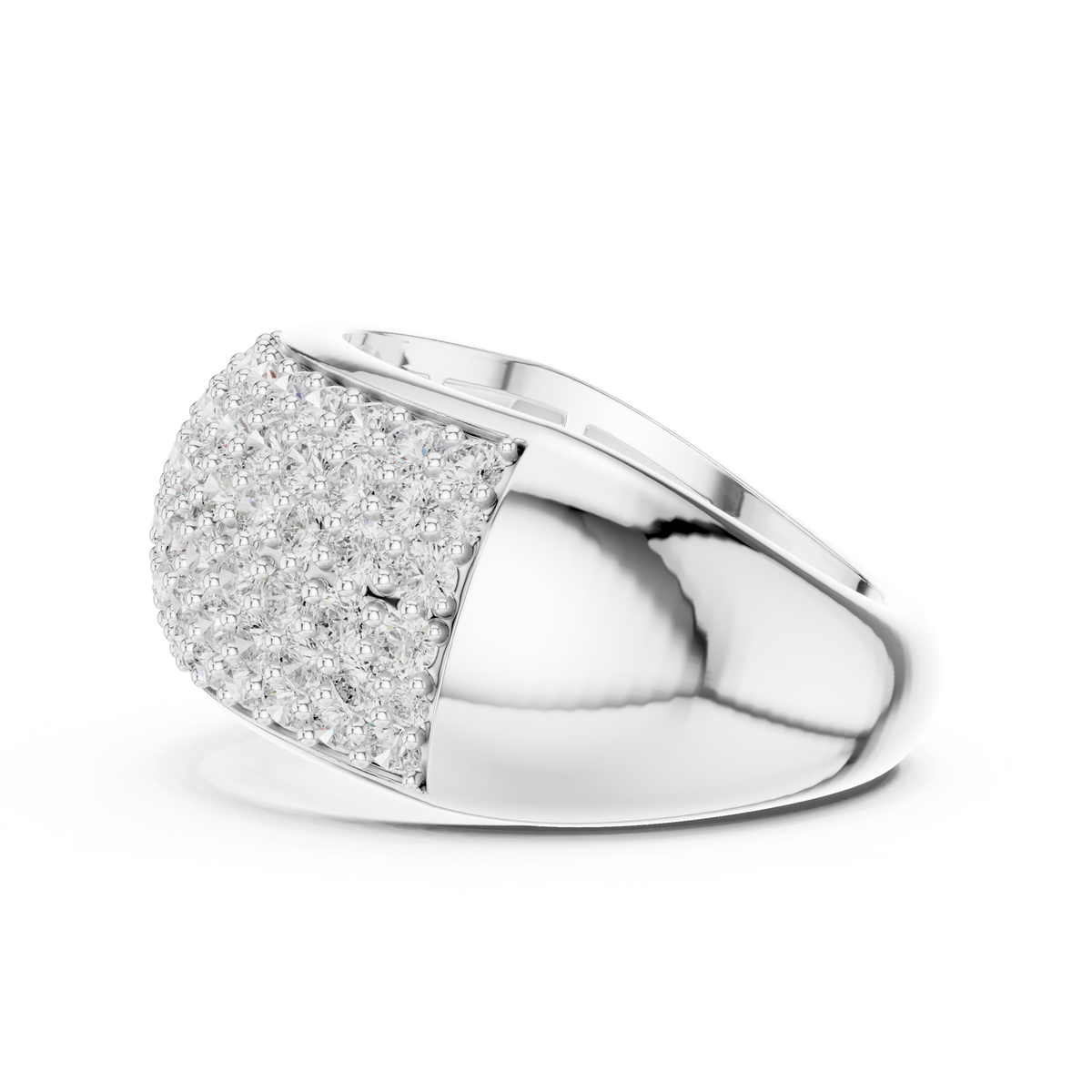 Multi-Row Diamond Pavé Band in white gold, view 9