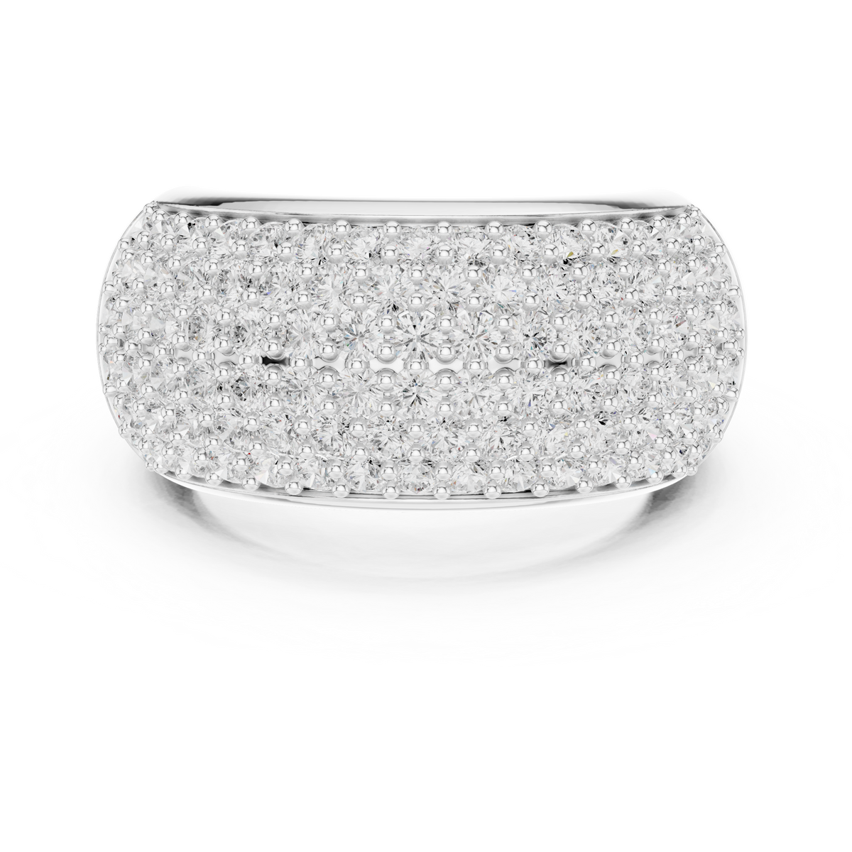 Multi-Row Diamond Pavé Band in white gold, view 12
