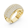 Multi-Row Diamond Pavé Band in yellow gold, view 1