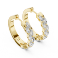 Marquise Diamond Hoop Earrings in yellow gold, view 1