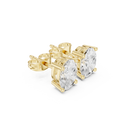 Oval Diamond Stud Earrings in yellow gold, view 1