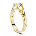 1ct Round Diamond Double-Shank Solitaire Ring in yellow gold, view 1