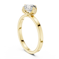 1ct Round Diamond Cross-Prong Solitaire Ring in yellow gold, view 1