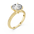 Ring met ronde diamant van 2 ct en koordmotief in geelgoud — aanzicht 11