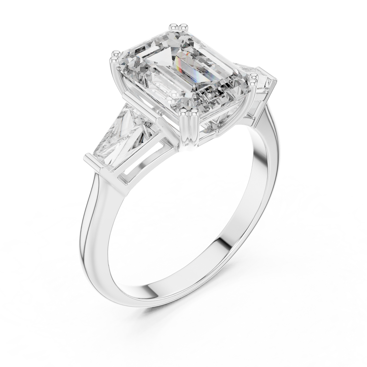2.5ct Radiant-Cut Diamond Engagement Ring in white gold, view 5