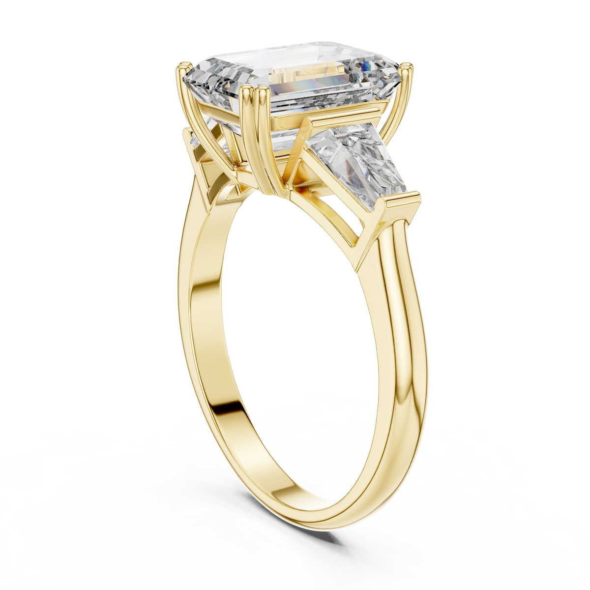 2.5ct Radiant-Cut Diamond Engagement Ring in yellow gold, view 1