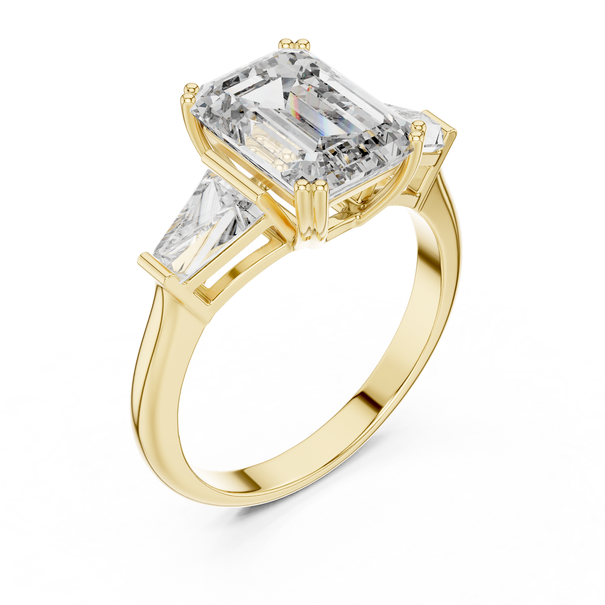 2.5ct Radiant-Cut Diamond Engagement Ring in yellow gold, view 8
