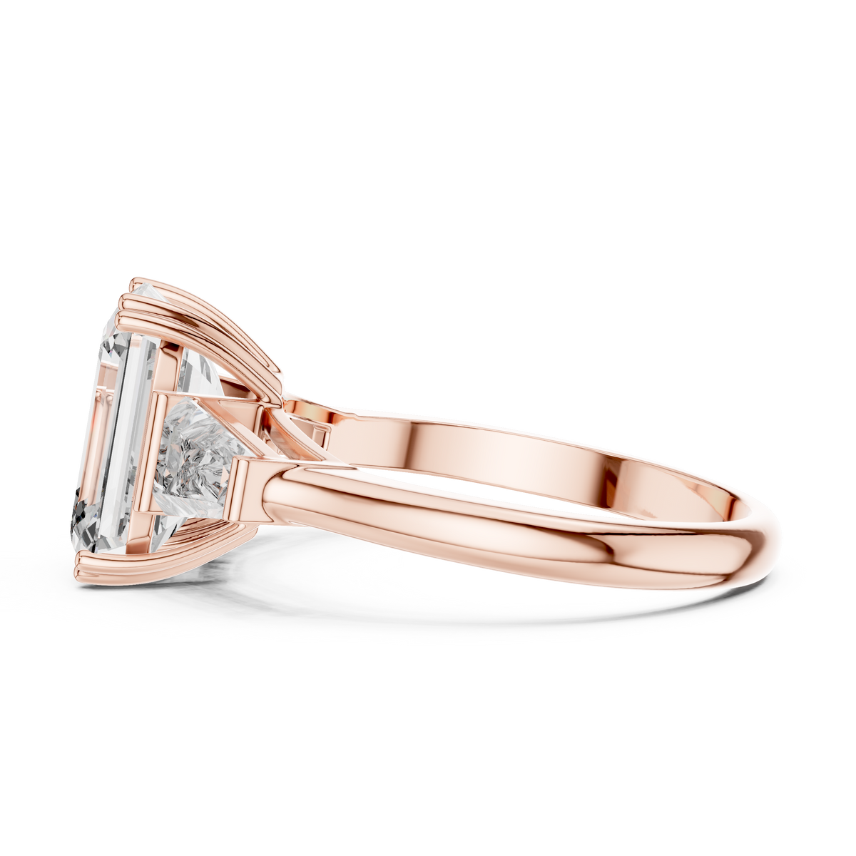 2.5ct Radiant-Cut Diamond Engagement Ring in rose gold, view 9