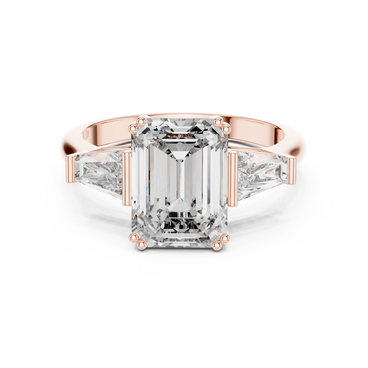 2.5ct Radiant-Cut Diamond Engagement Ring in rose gold, view 10