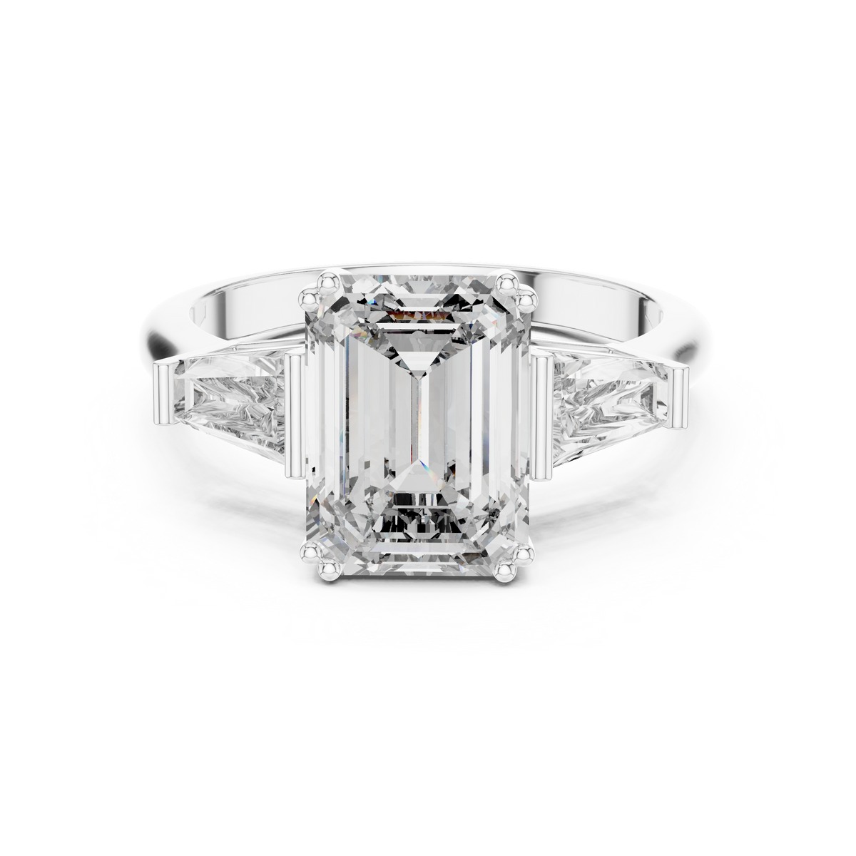 2.5ct Radiant-Cut Diamond Engagement Ring in white gold, view 12