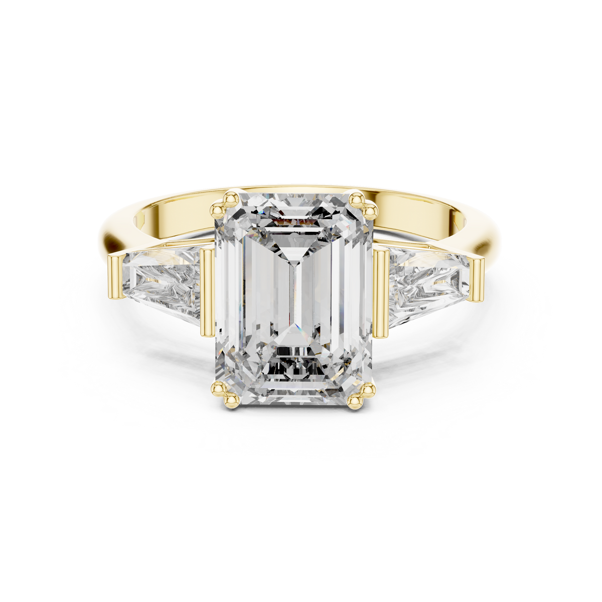 2.5ct Radiant-Cut Diamond Engagement Ring in yellow gold, view 4