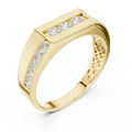 Men's Channel-Set Diamond Band in yellow gold, view 1