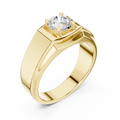 0.50ct Angular Men's Diamond Solitaire Ring in yellow gold, view 1