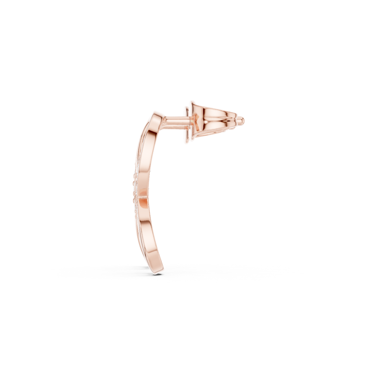 Infinity Diamond Stud Earrings in rose gold, view 6